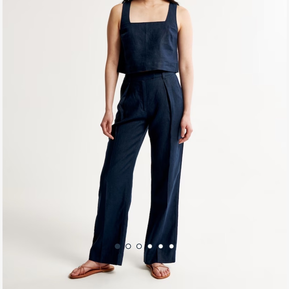 Premium tailored linen pants from Abercrombie.